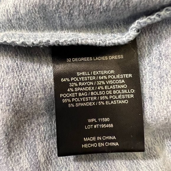 32 Degrees Cool Women's V-neck, short sleeve blue dress, pullover Size Small - Picture 4 of 5